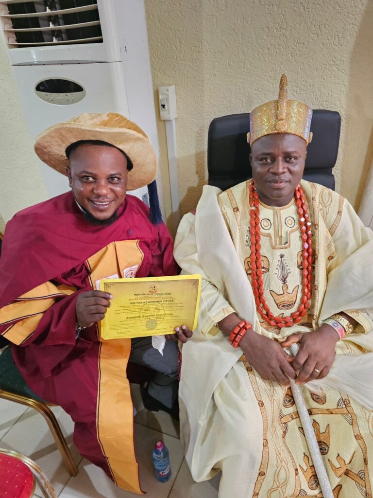 Nigeria Ambassador Felicitates Nigerian Awardees In Togo As Ozegbe Chuks Emmanuel Bags Doctorate Degree